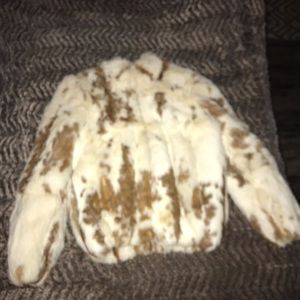 Genuine vintage rabbit fur jacket